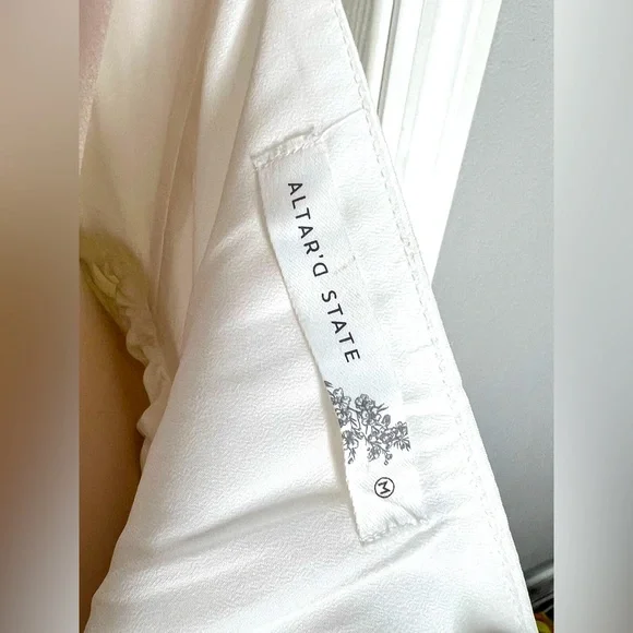 Altar’d State White Bow Mini Dress Sz M - Picture 8 of 16